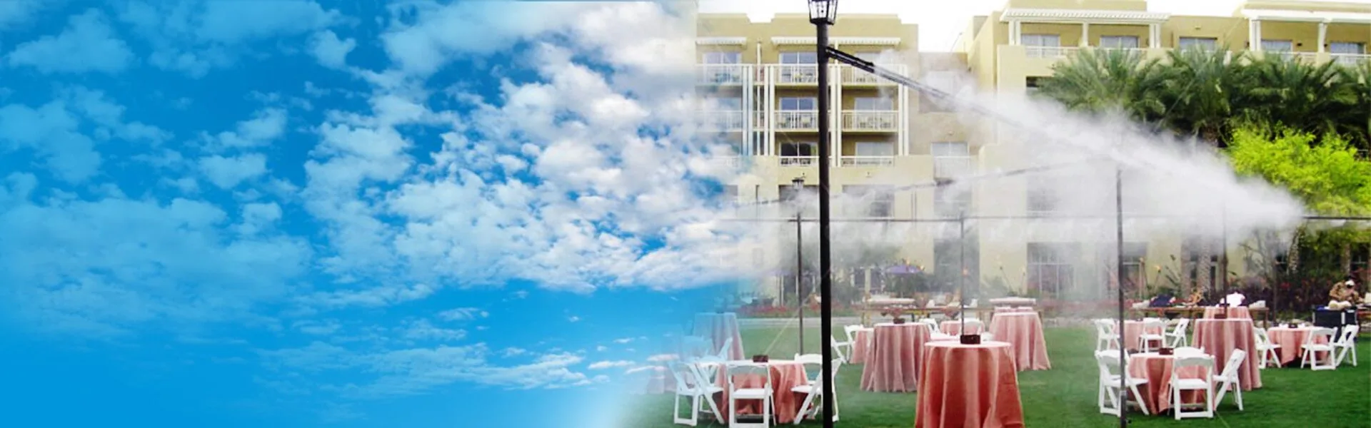 Bahçe ve park alanı serinletme sistemleri